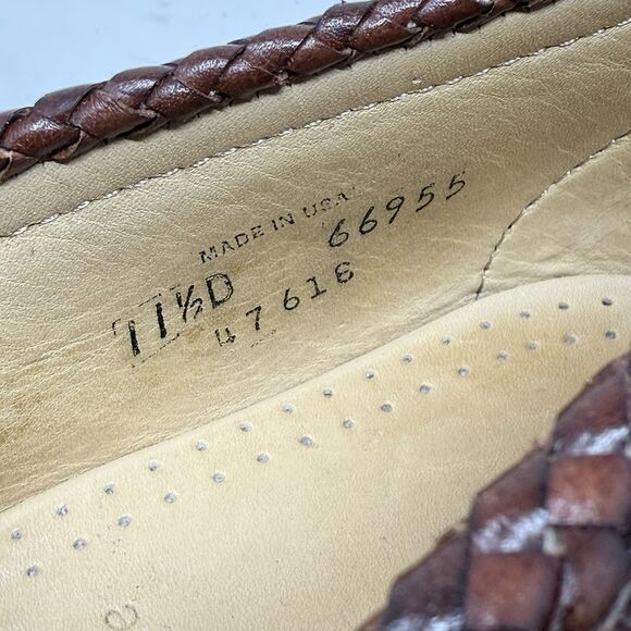 Allen Edmonds Newcastle Loafers Mens 11.5 D Brown Leather Weave Slip On Dress main image 14
